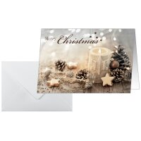 sigel Weihnachtskarte "Beige Christmas Candle",...