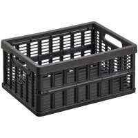 NHG Caisse de rangement pliante, PP, 3,5 litres, noir