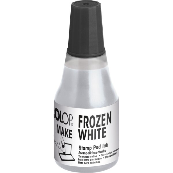 COLOP Stempelfarbe MAKE, 25 ml, frozen white