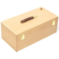 kangaro Künstler-Utensilienbox, 2 Etagen, Buchenholz