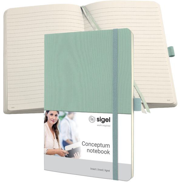 sigel Notizbuch Conceptum, DIN A5, kariert, schwarz