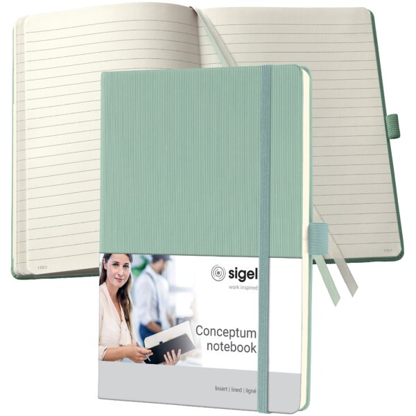 sigel Carnet de notes Conceptum, A5, quadrill&eacute;, beige