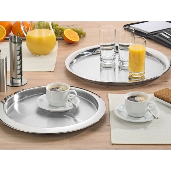 Esmeyer Plateau de service VENGA, rond, argent