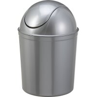 plast team Schwingdeckel-Abfalleimer, 5 Liter, weiss