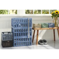 NHG Caisse de rangement pliante, PP, 3,5 litres, gris