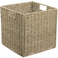 NHG Aufbewahrungskorb PER, aus Seegras, faltbar, eckig