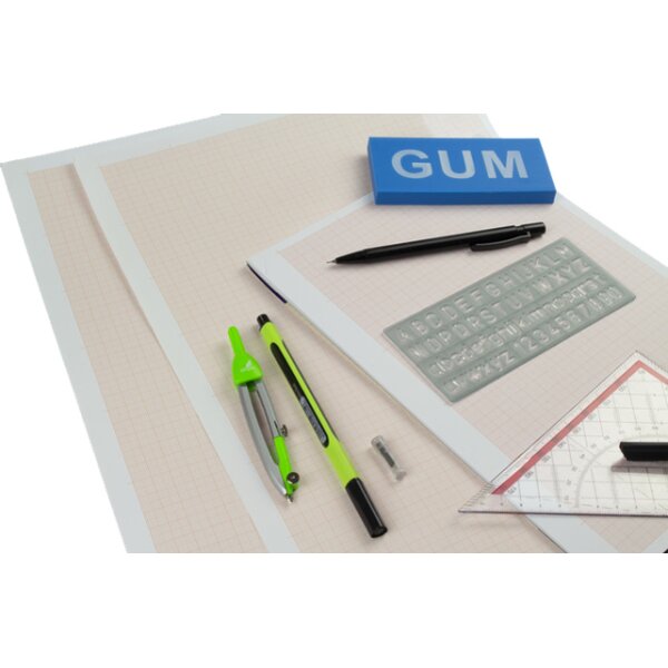 kangaro Millimeterpapier-Block, DIN A3, 80 g qm, 25 Blatt