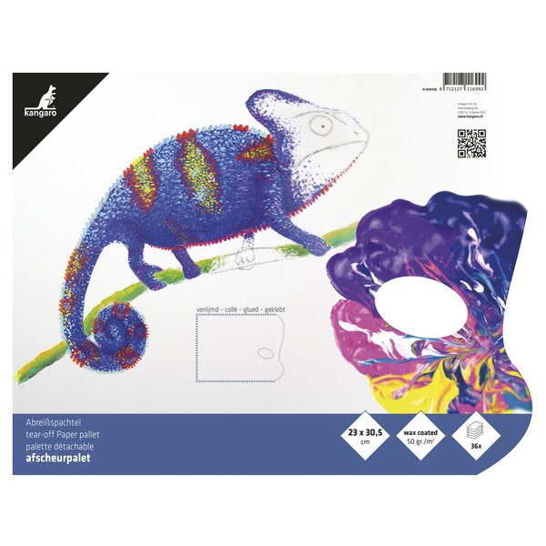kangaro Palette pelable, 36 feuilles, 230 x 305 mm, blanc