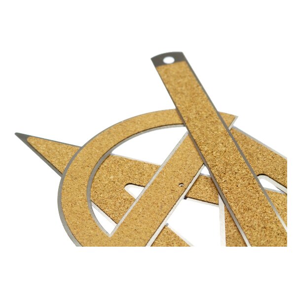 kangaro Kit de géométrie, inox, 4 pièces