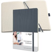 sigel Carnet de notes Conceptum, A5, ligné, noir