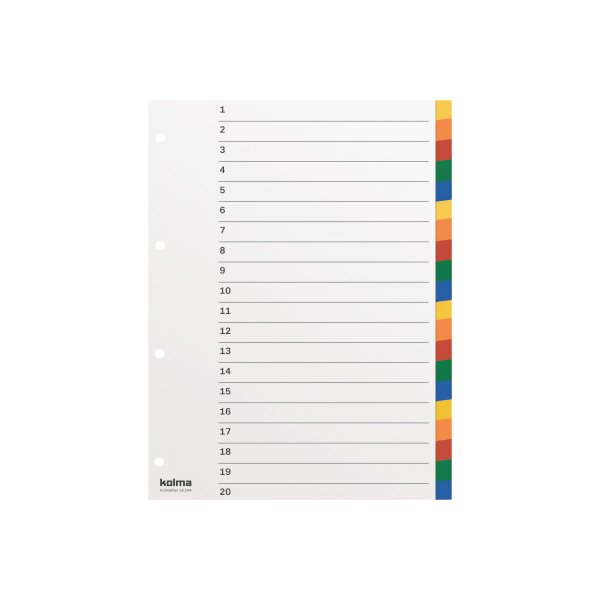 KOLMA Register KolmaFlex A4 18.204.20 mehrfarbig 20-teilig