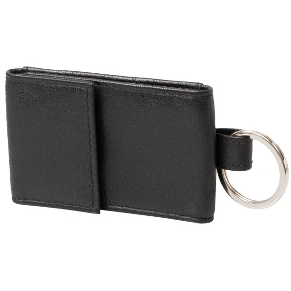 Alassio Mini porte-monnaie avec ornement métallique, noir