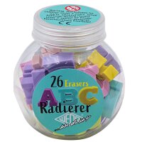 WEDO Gomme en plastique ABC, 26 pièces dans une boîte