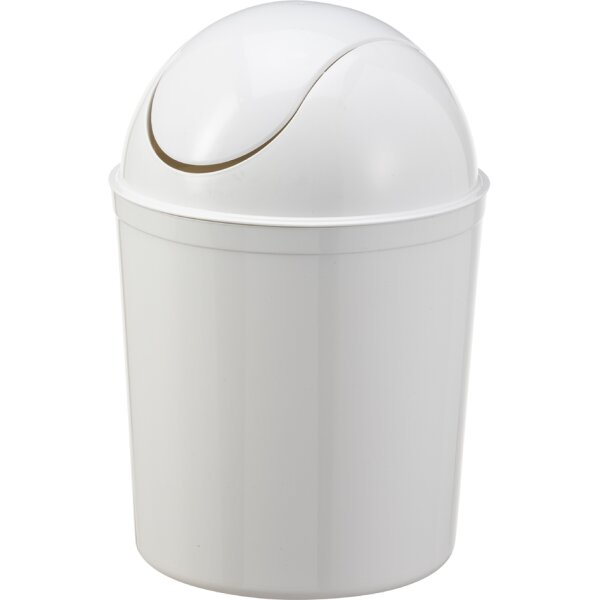 past team Poubelle à couvercle basculant, 5 litres, argent