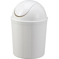 past team Poubelle à couvercle basculant, 5 litres, argent