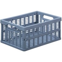NHG Caisse de rangement pliante, PP, 3,5 litres, bleu