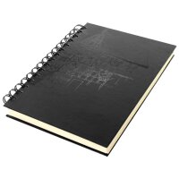 kangaro Spiral-Skizzenbuch Design, DIN A4, 80 Blatt, schwarz
