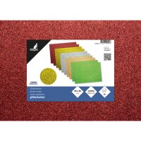 kangaro Glitterkarton, 250 x 350 mm, 10-farbig sortiert