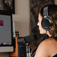 LogiLink Casque stéréo, avec microphone, noir