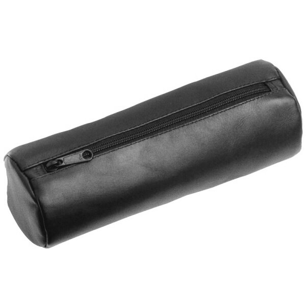 Alassio Trousse ronde XXL, en cuir, noir