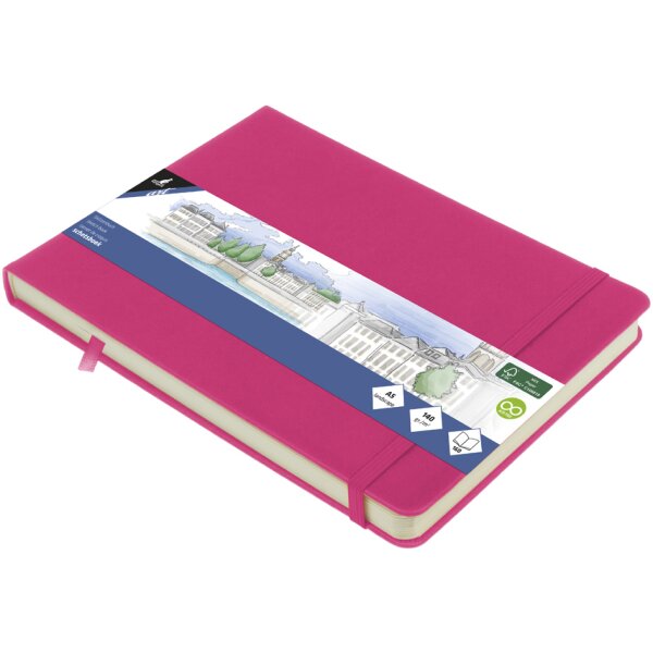 kangaro Cahier de croquis, couverture PU rigide, A5, lilas