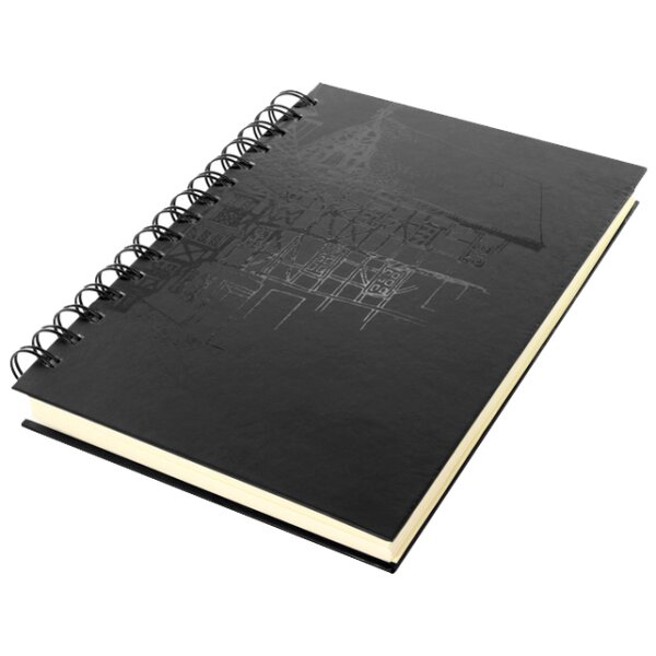 kangaro Spiral-Skizzenbuch Design, DIN A5, 80 Blatt, schwarz
