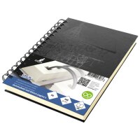 kangaro Spiral-Skizzenbuch Design, DIN A5, 80 Blatt, schwarz