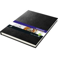 kangaro Cahier de croquis, A5, aspect peau de serpent, noir
