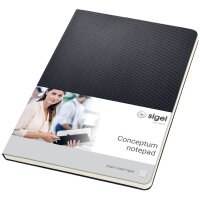 sigel Carnet Conceptum, A5, quadrillé, noir