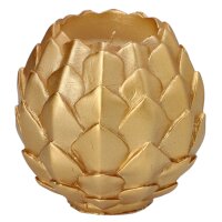 STARPAK Bougie sphérique Pine Cone, argent