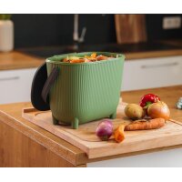 EDA Kompostbehälter mit Aktivkohlefilter, schwarz anthrazit