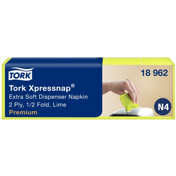 TORK Xpressnap Serviette, 213 x 165 mm, citron vert