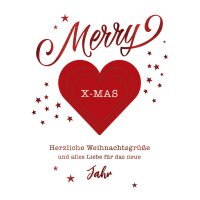 CACTUS Weihnachtskarte Herz