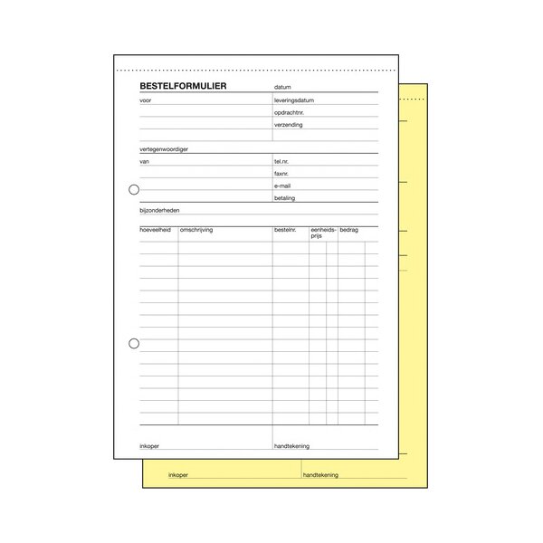 Expres Bestelformulier, zelfkopierend, A5 staand, 2x 50 vel
