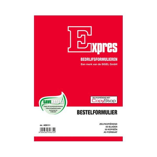 Expres Bestelformulier, zelfkopierend, A5 staand, 2x 50 vel
