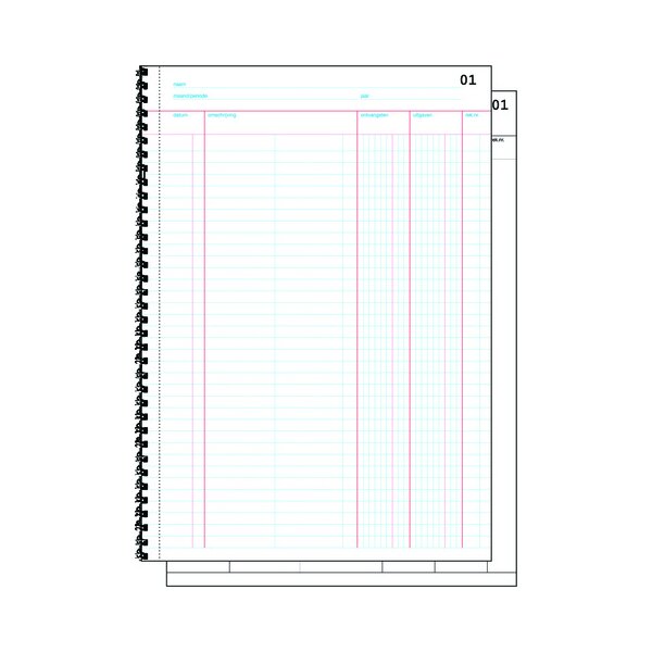 Expres Doorschrijfkasboek, formaat: A4 staand, 2 x 50 vel