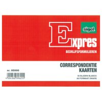 Expres Correspondentiekaart, 200 grams, A6 liggend, weiss