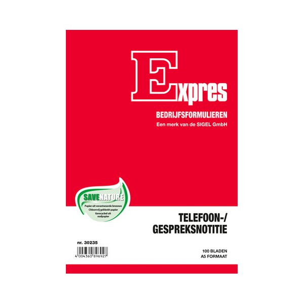 Expres Telefoon-Gespreksnotitieblok, A5 staand, 100 vel