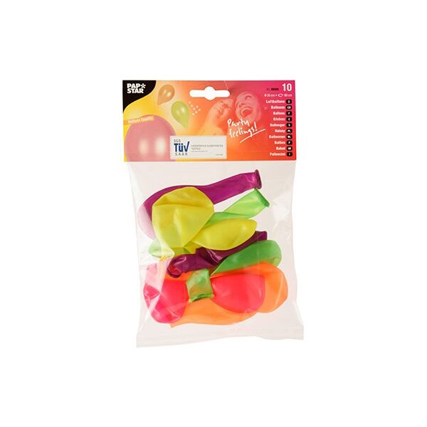 PAPSTAR Ballon de baudruche Fluo, couleurs assorties