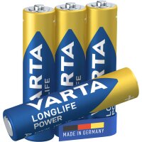 VARTA Pile alcaline LONGLIFE POWER, Micro AAA, pack de 10
