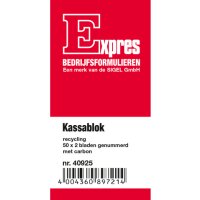 Expres Kassablok wit, met carbon, 100 x 158 mm, 2 x 50 vet