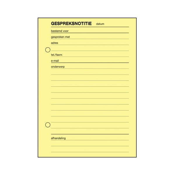 Expres Gespreksnotitieblok, formaat: A6 staand, 100 vel