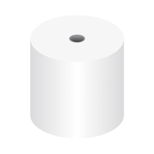 kangaro Rouleau de caisse, 57 mm x 46 m x 12 mm, blanc