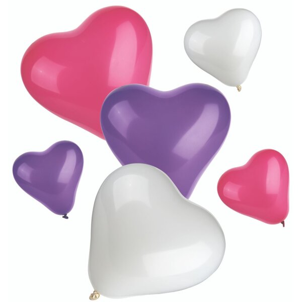 PAPSTAR Ballon de baudruche Heart, tailles assorties