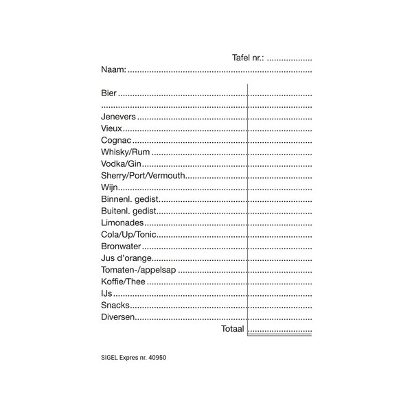 Expres Barbonnen, A6, 100 vel