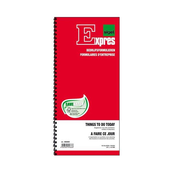 Expres Spiraalblok "Things To Do Today", 100 vel