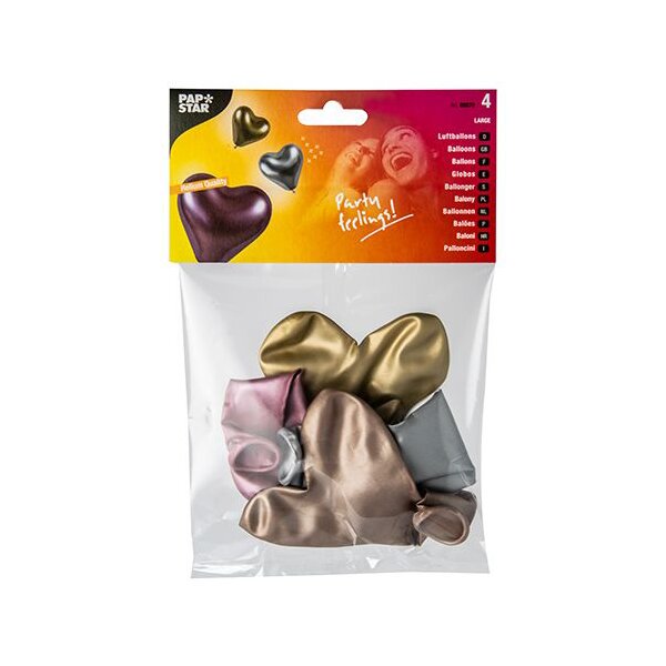 PAPSTAR Ballon Glossy Heart, assorti