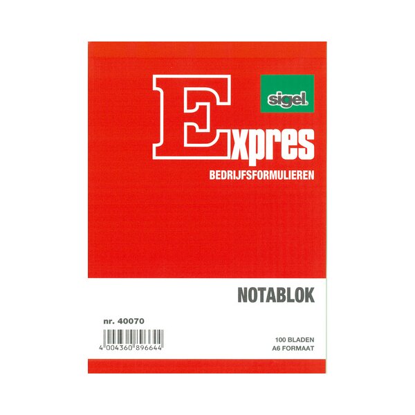 Expres Notablok, A6 staand, 100 vel
