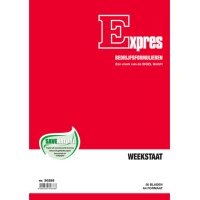 Expres Weekstaat, blok met 50 vel, formaat: A4 staand