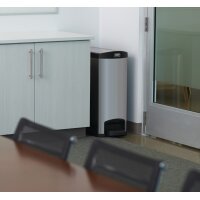 Rubbermaid Tret-Abfalleimer Slim Jim, 50 Liter, schwarz